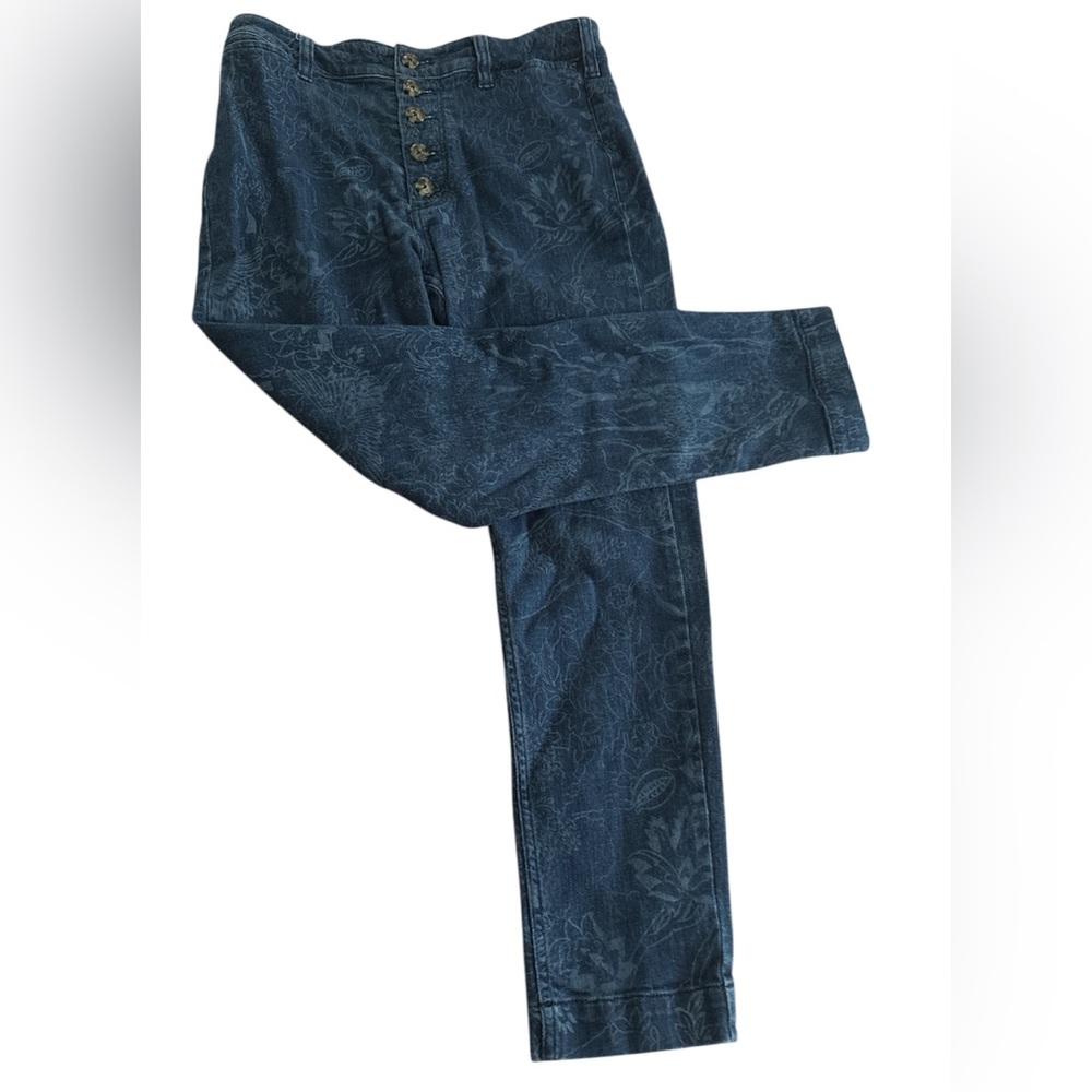 Pilcro and the Letterpress Blue Patterned Women Jeans